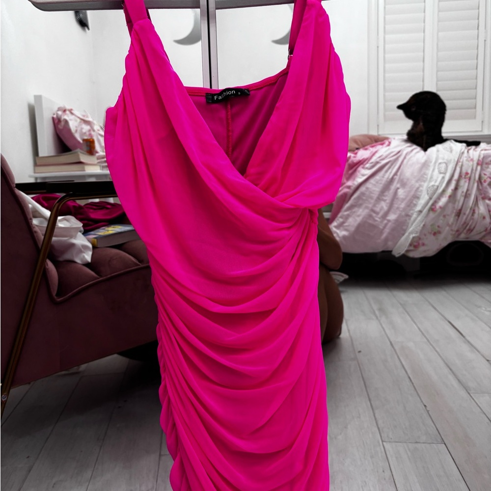 hot pink homecoming dress
